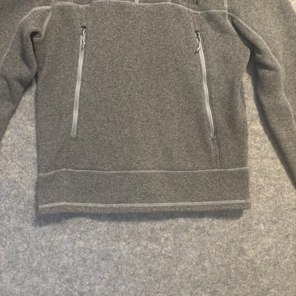 The North Face Sweatshirt Mens Size Large Gray Fleece Pullover 1/4 Zip Mock Neck